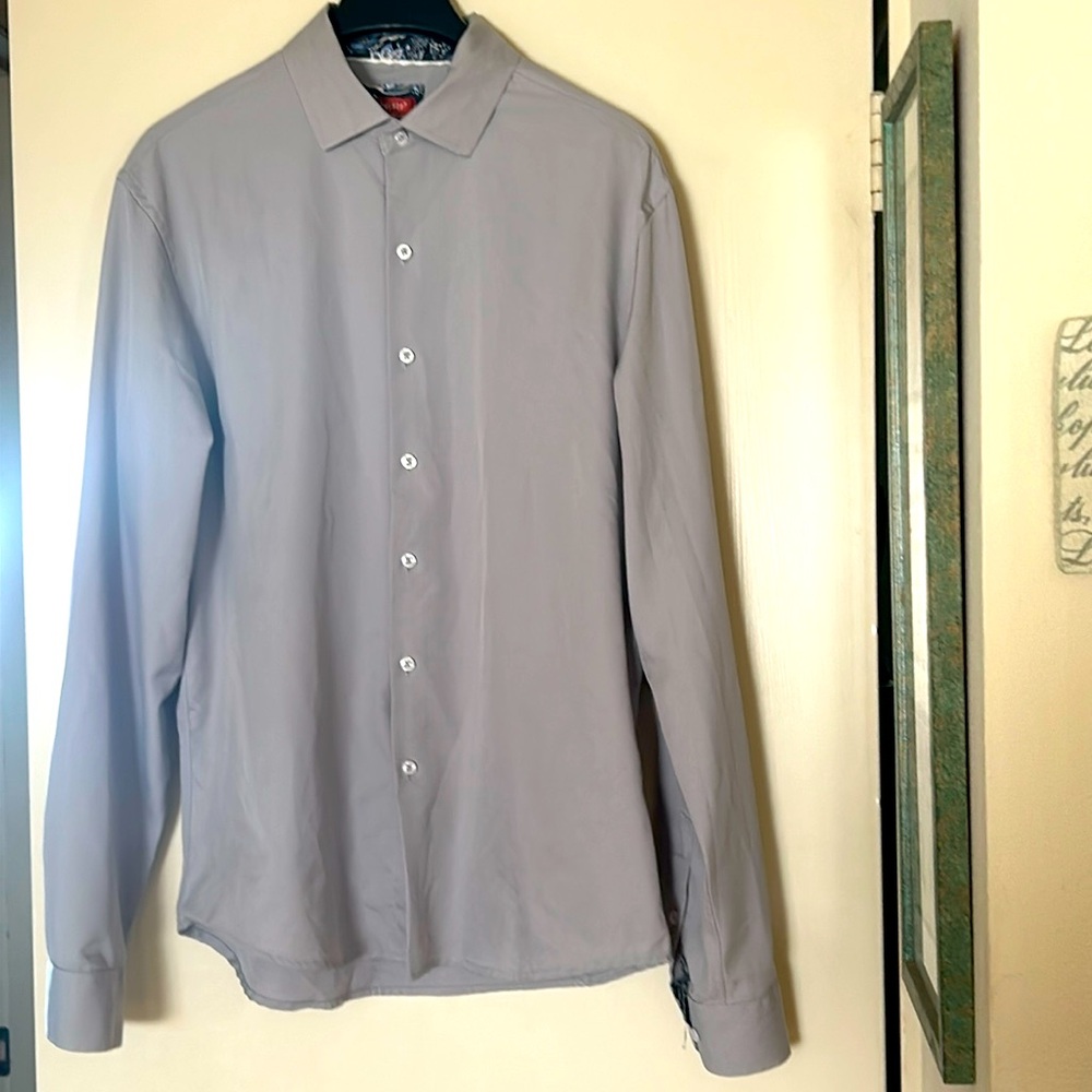NWOT. Menswear Consequence dress shirt in gray.  Lightweight and comfortable.
